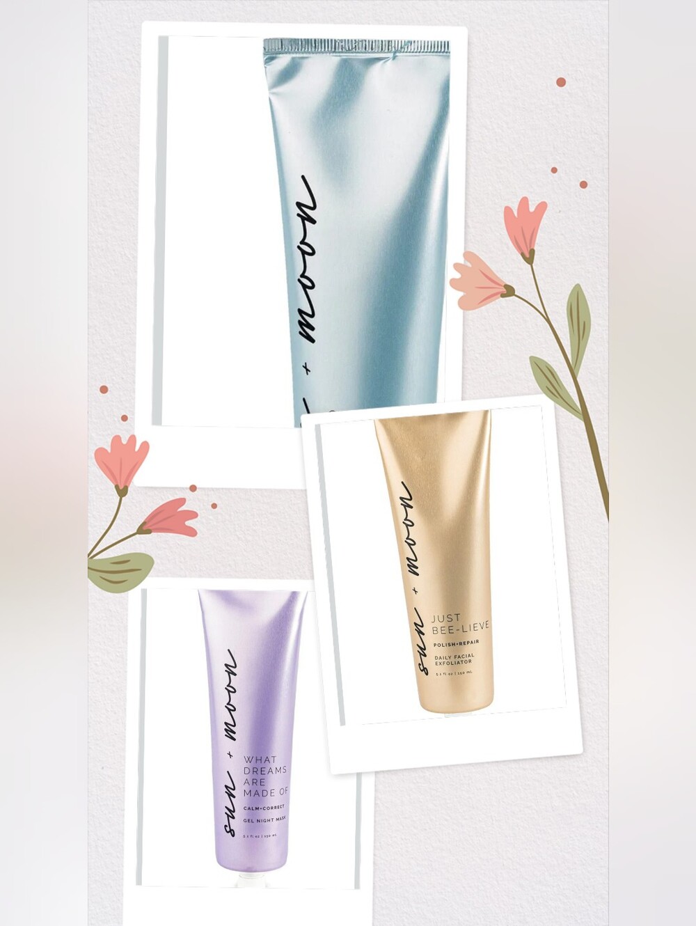 Sun + Moon Facial Night Mask, Facial Exfoliator & Face & Neck Cream
